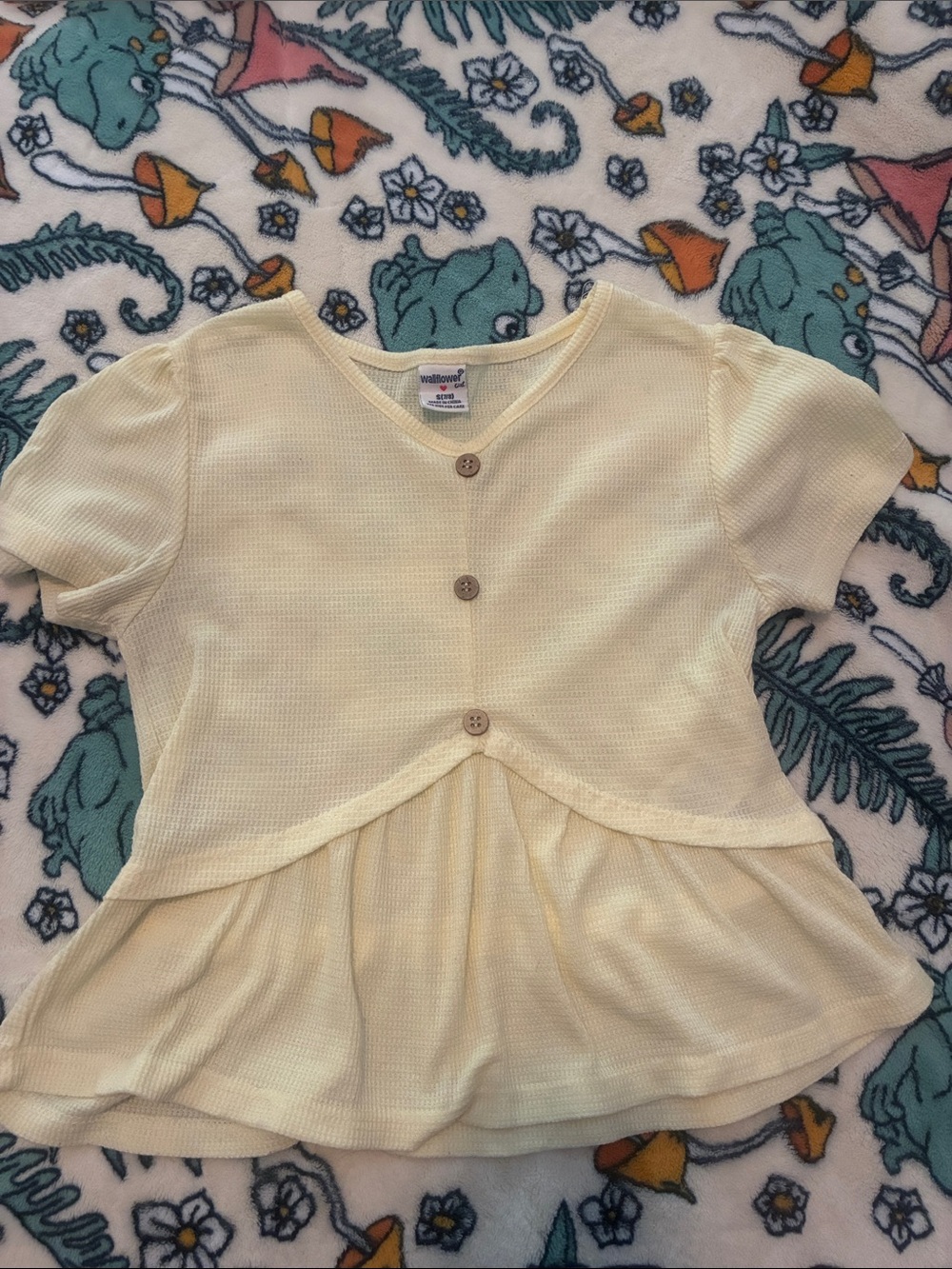 Girls waffle knit babydoll top size 7/8